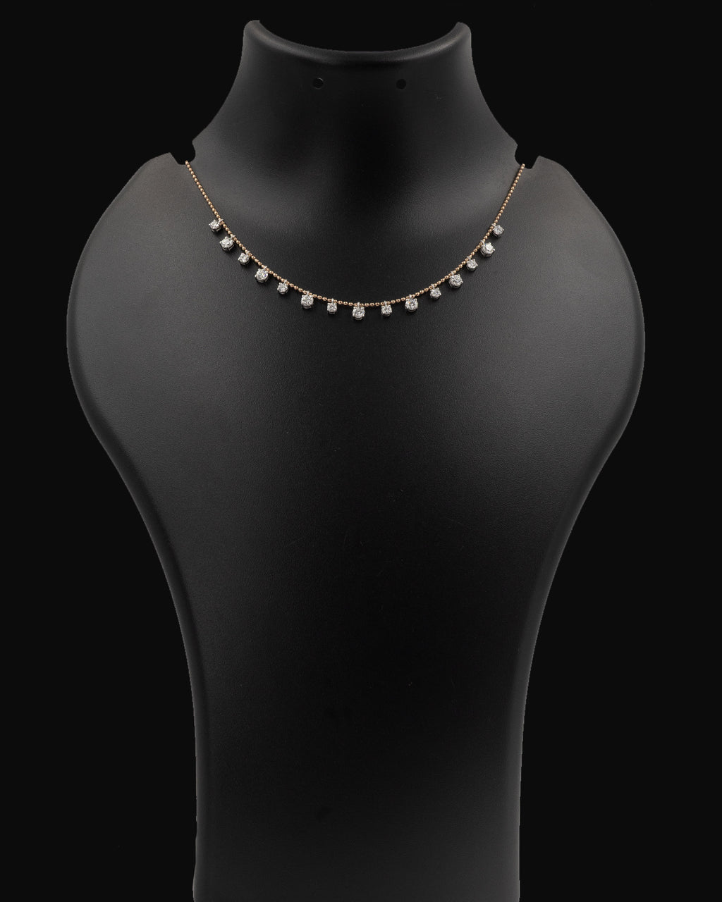Diamond Drop Fringe Necklace