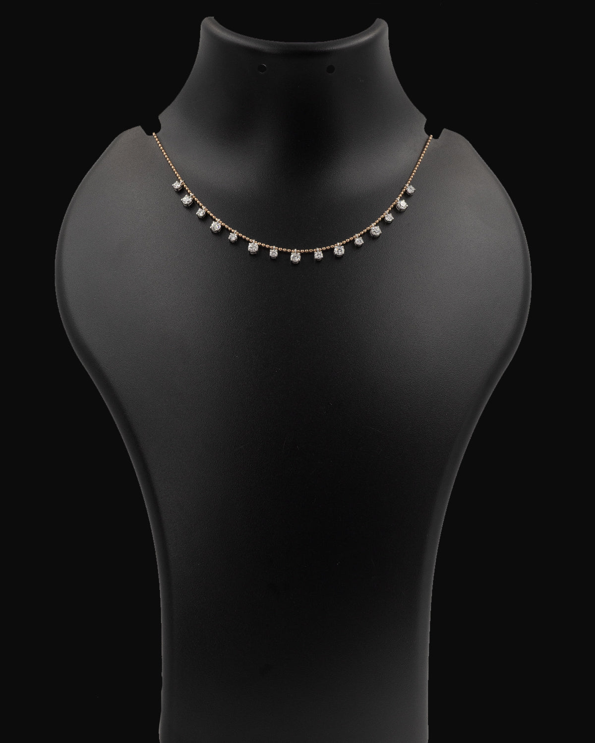 Diamond Drop Fringe Necklace