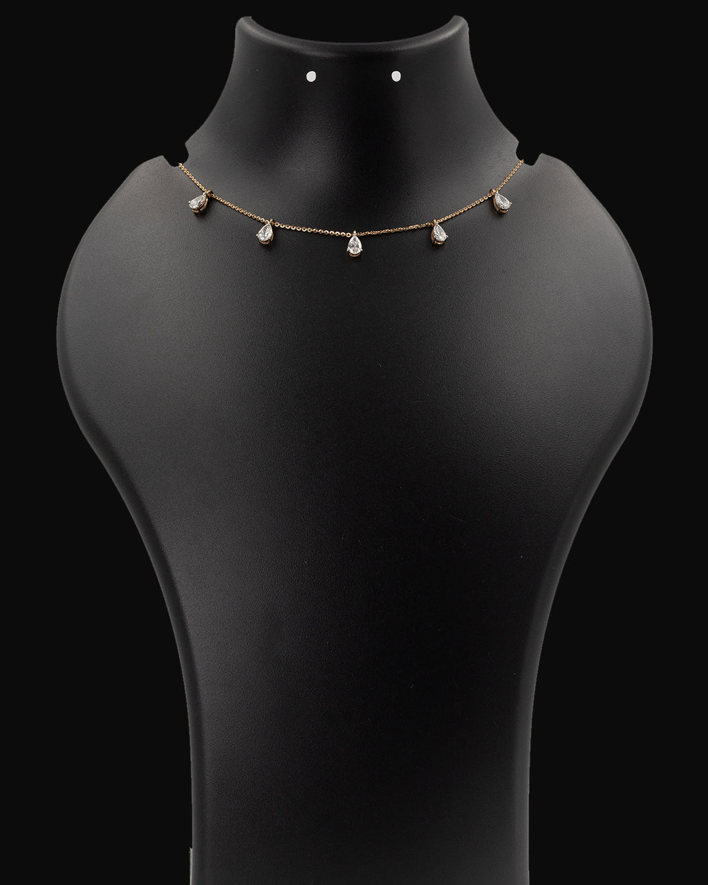 Lab Grown Diamond Pear Cut Dangling Station Necklace