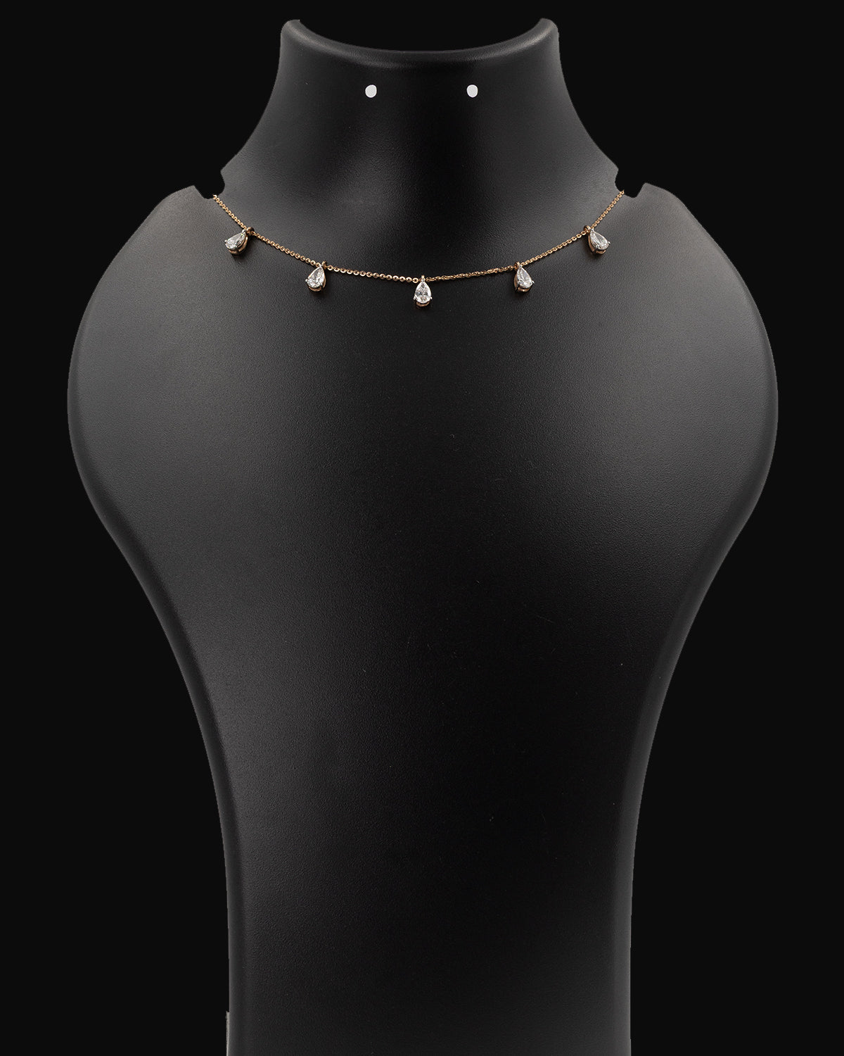 Lab Grown Diamond Pear Cut Dangling Station Necklace