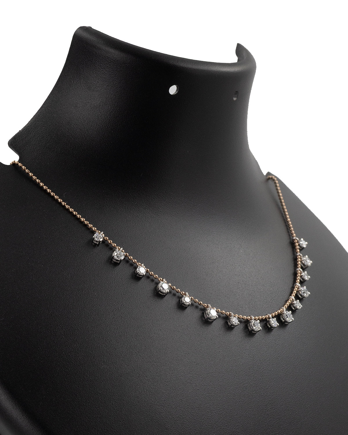 Diamond Drop Fringe Necklace