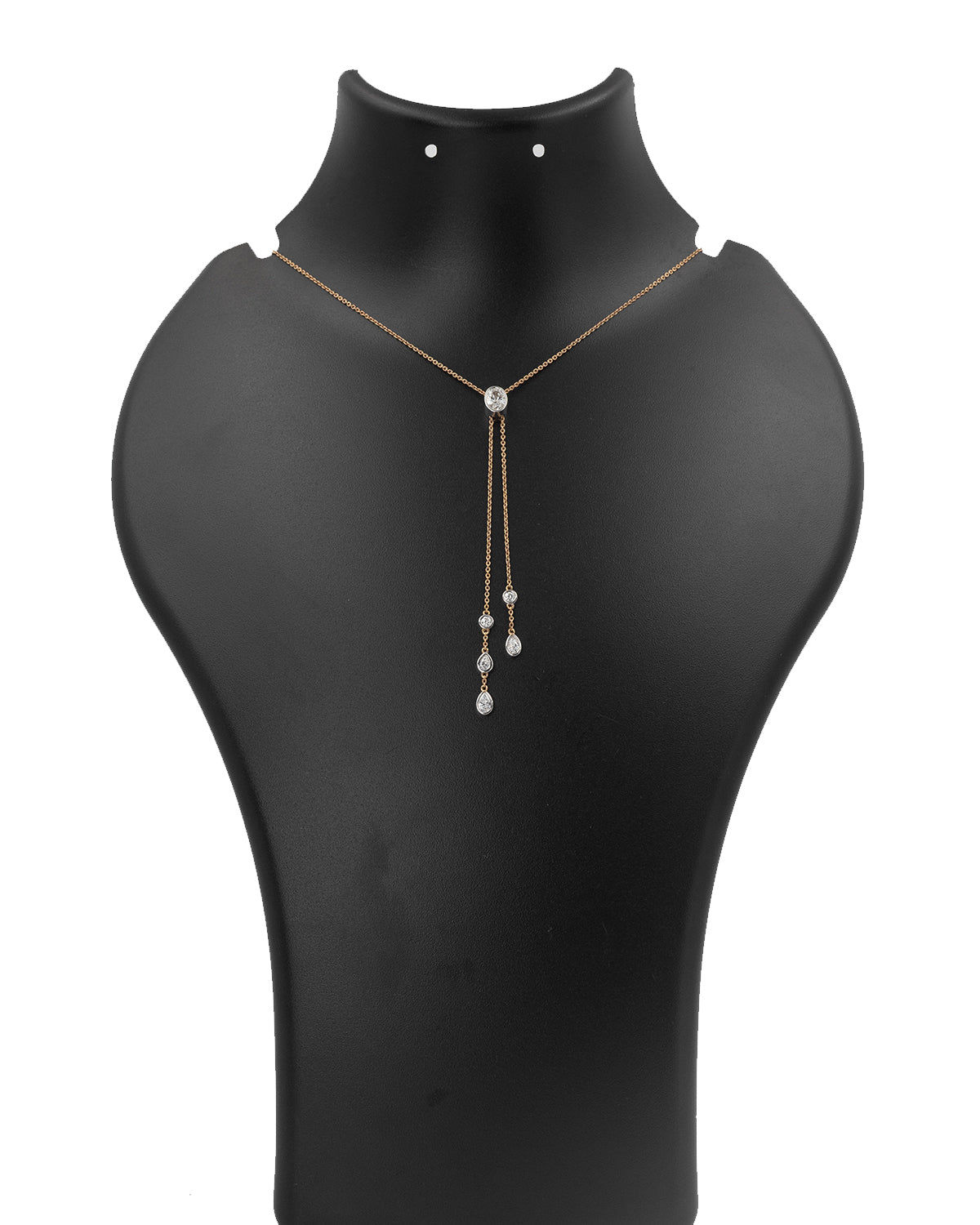 Necklace with pendant on a black mannequin