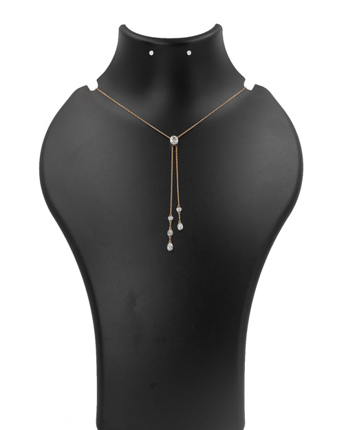 Necklace with pendant on a black mannequin