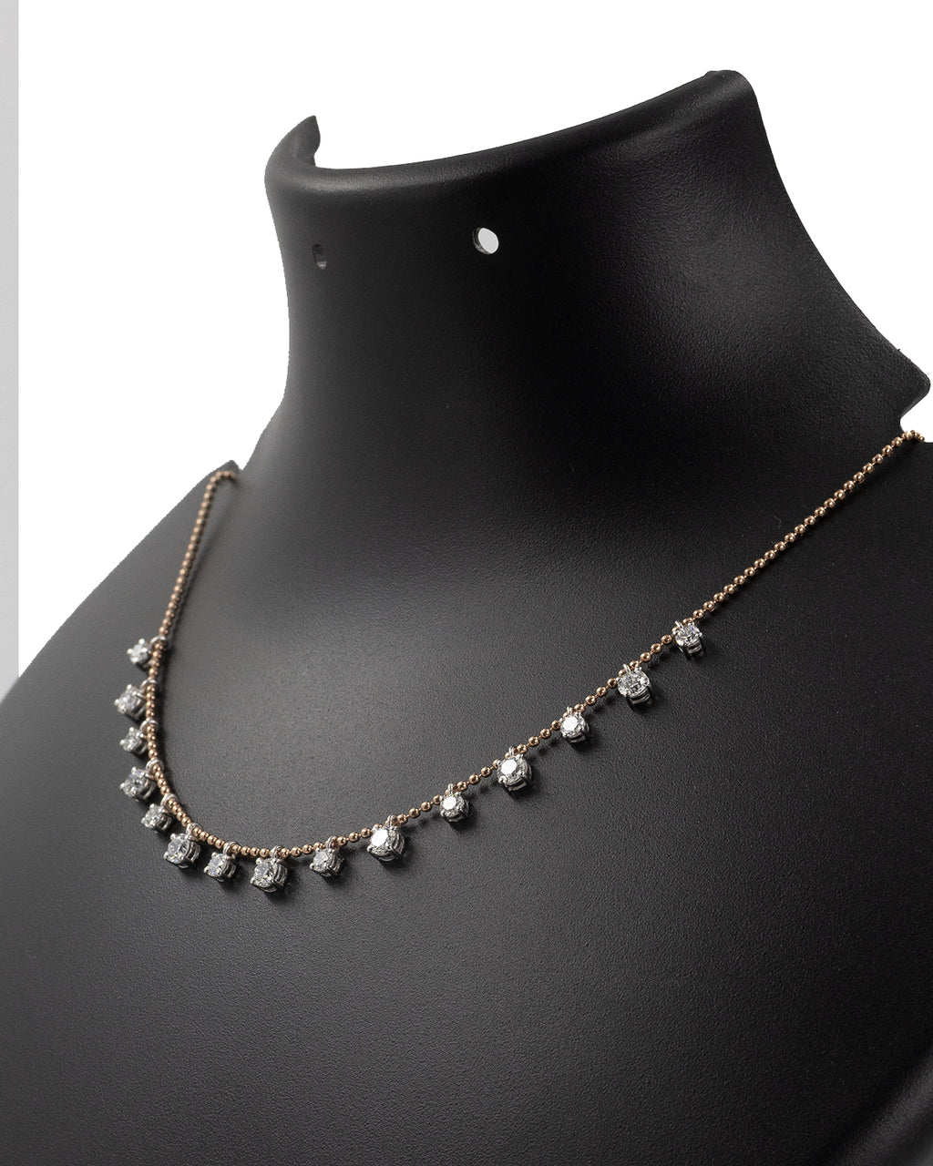 Diamond Drop Fringe Necklace