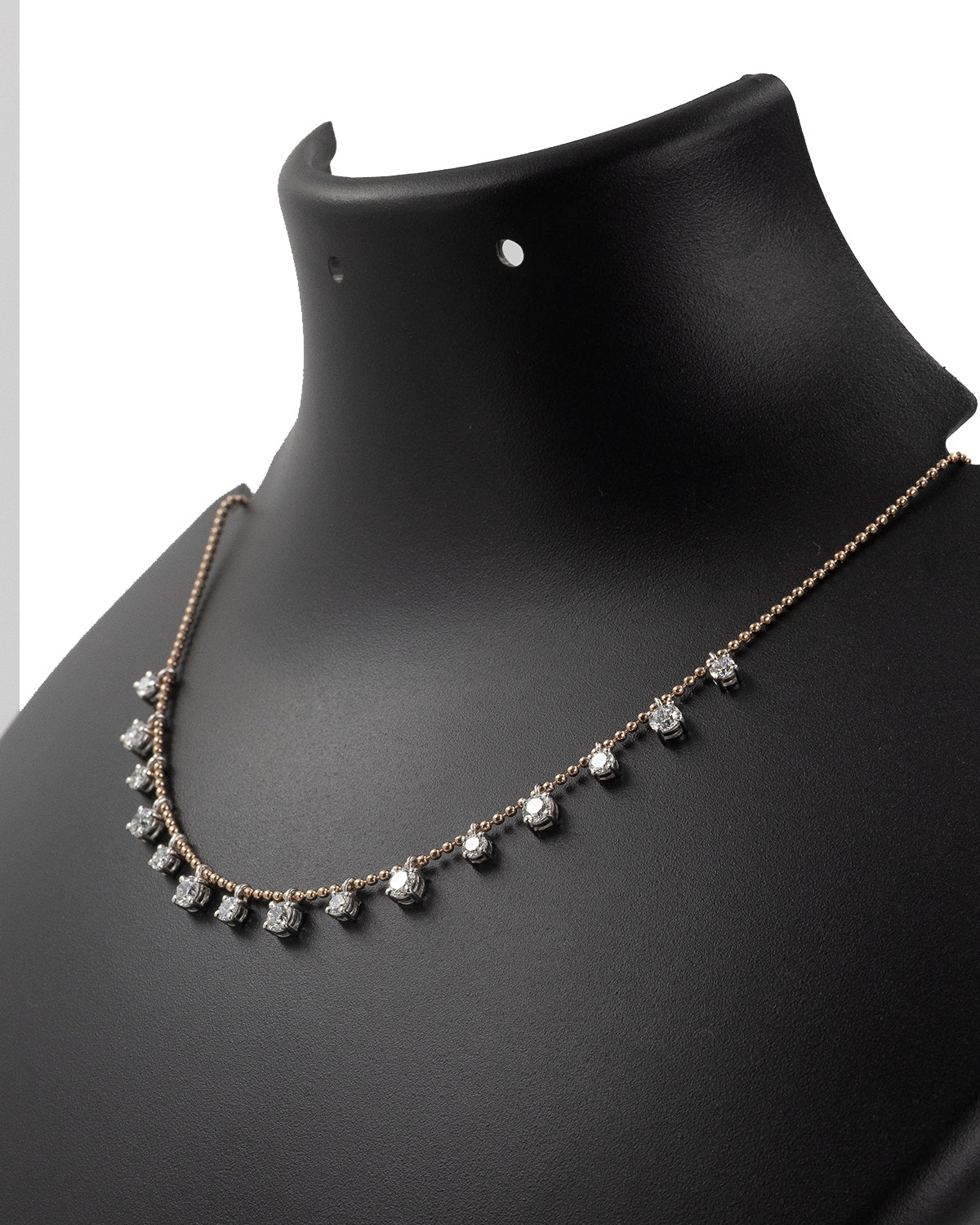 Diamond Drop Fringe Necklace
