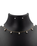 Lab Grown Diamond Pear Cut Dangling Station Necklace