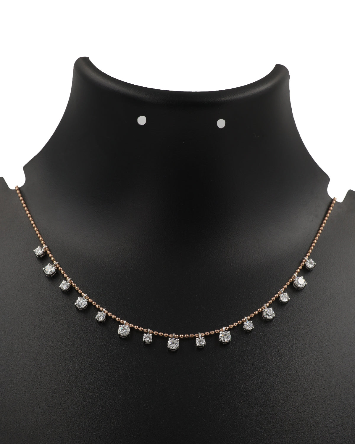 Diamond Drop Fringe Necklace
