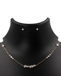Lab Grown Diamond Fancy Cut Cluster Station Necklace in 14K Rose Gold