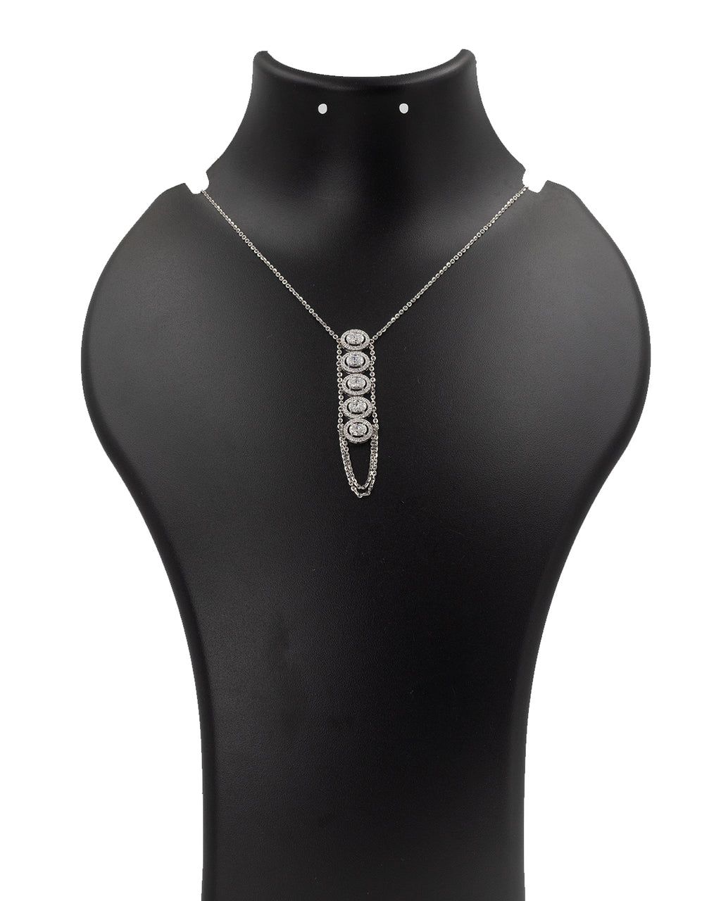 Vertical Lab Grown Diamond Pendant Necklace