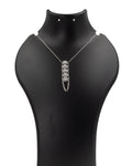 Vertical Lab Grown Diamond Pendant Necklace