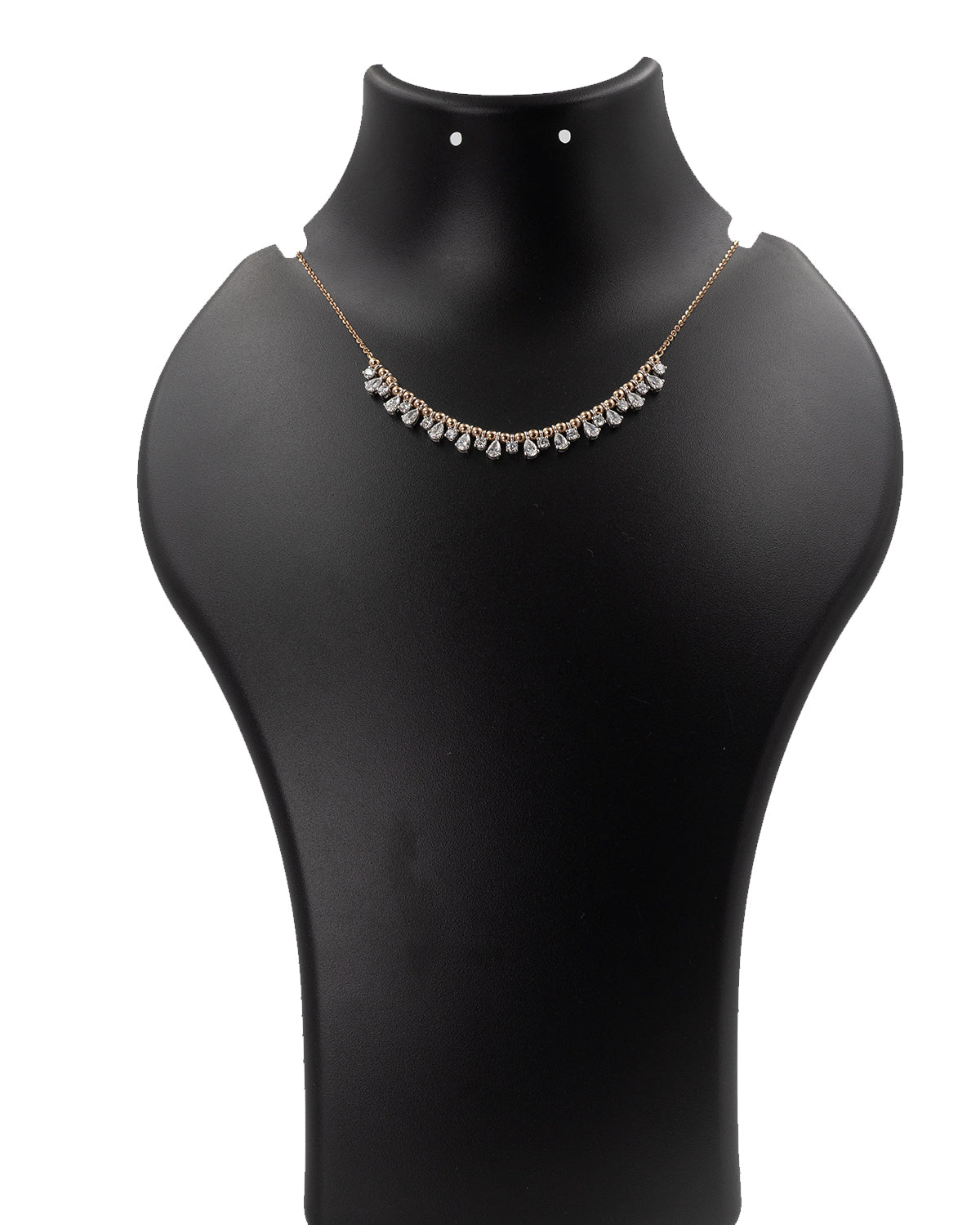 Lab Grown Diamond Pear Cut Fringe Cluster Necklace