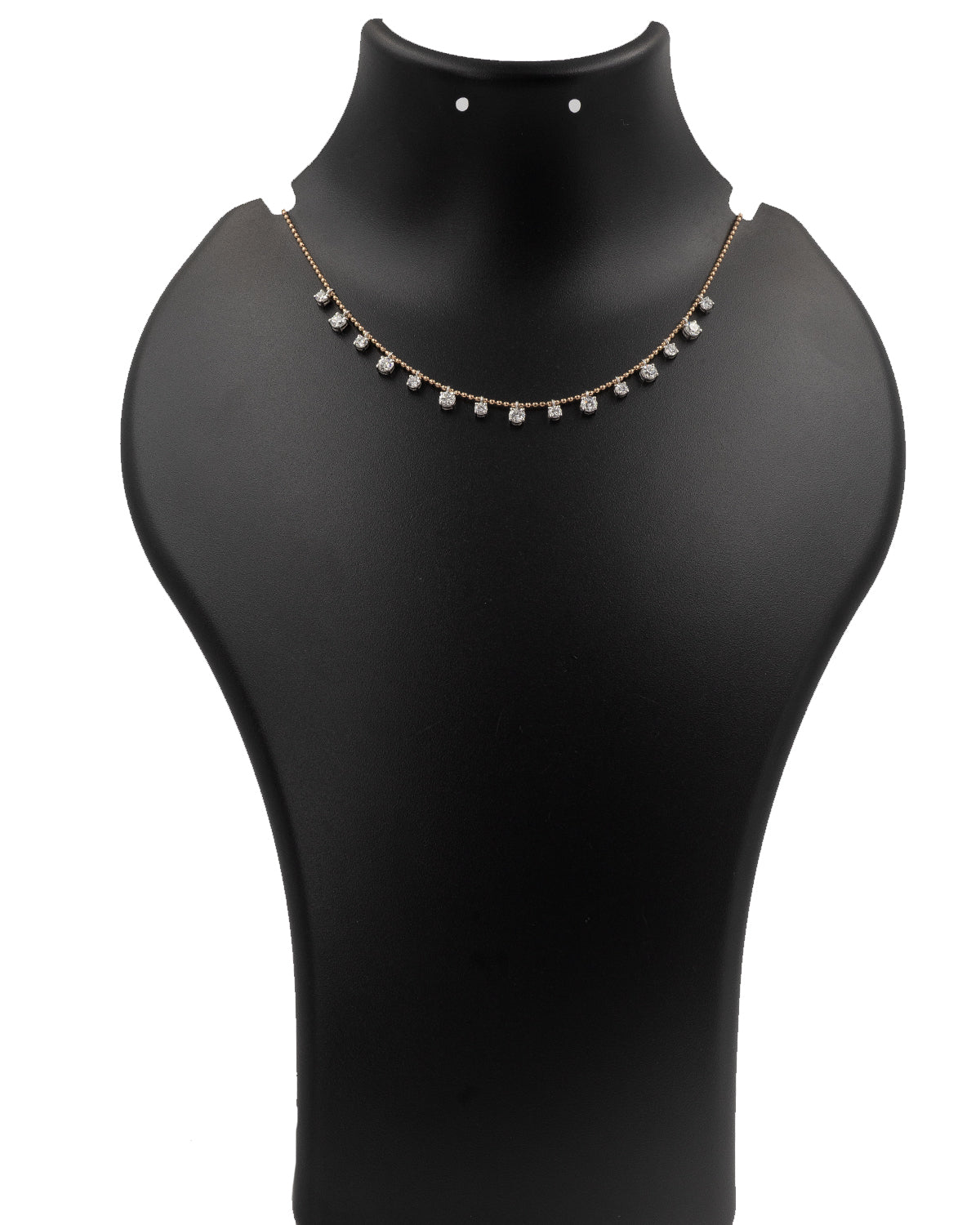 Diamond Drop Fringe Necklace