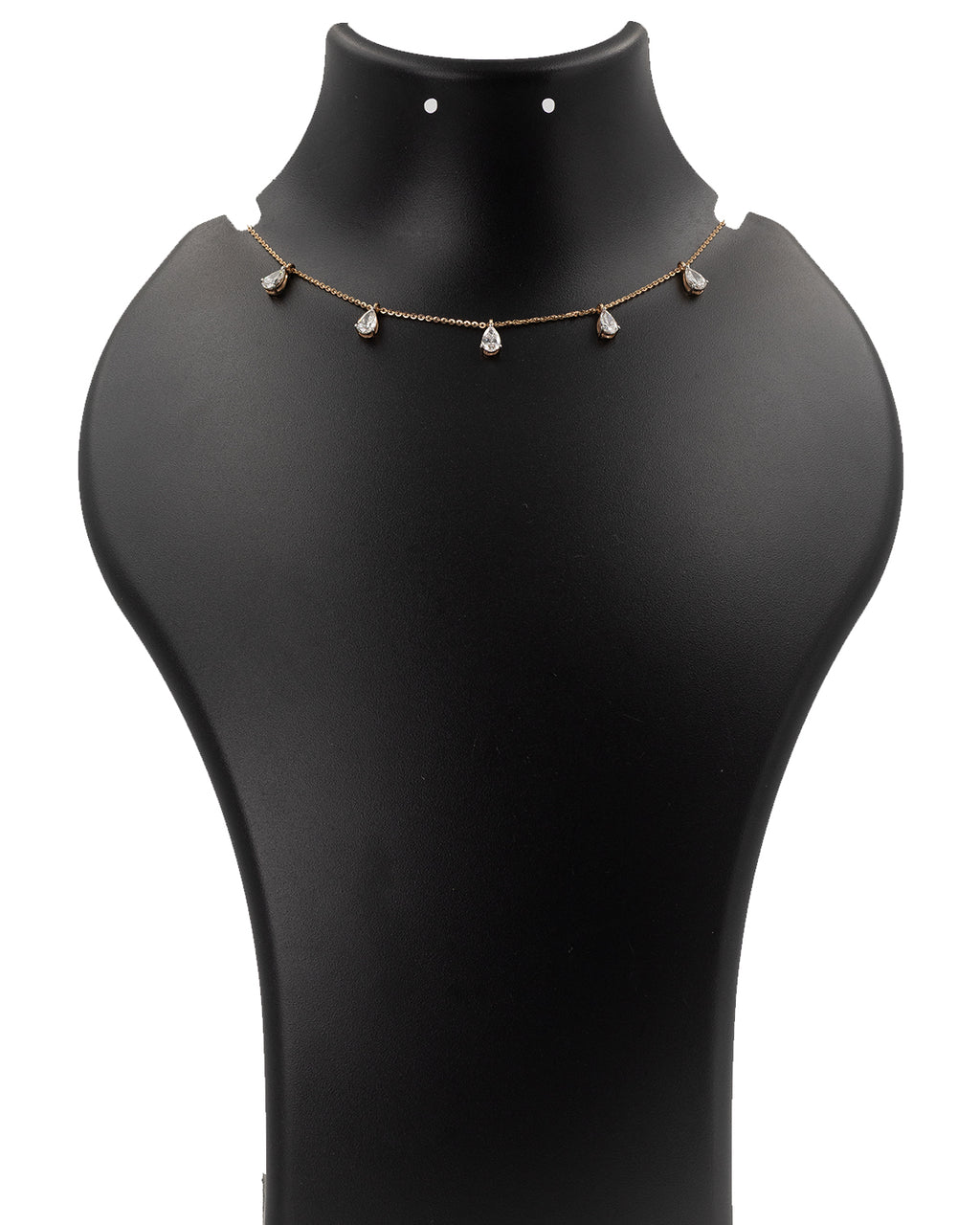 Lab Grown Diamond Pear Cut Dangling Station Necklace