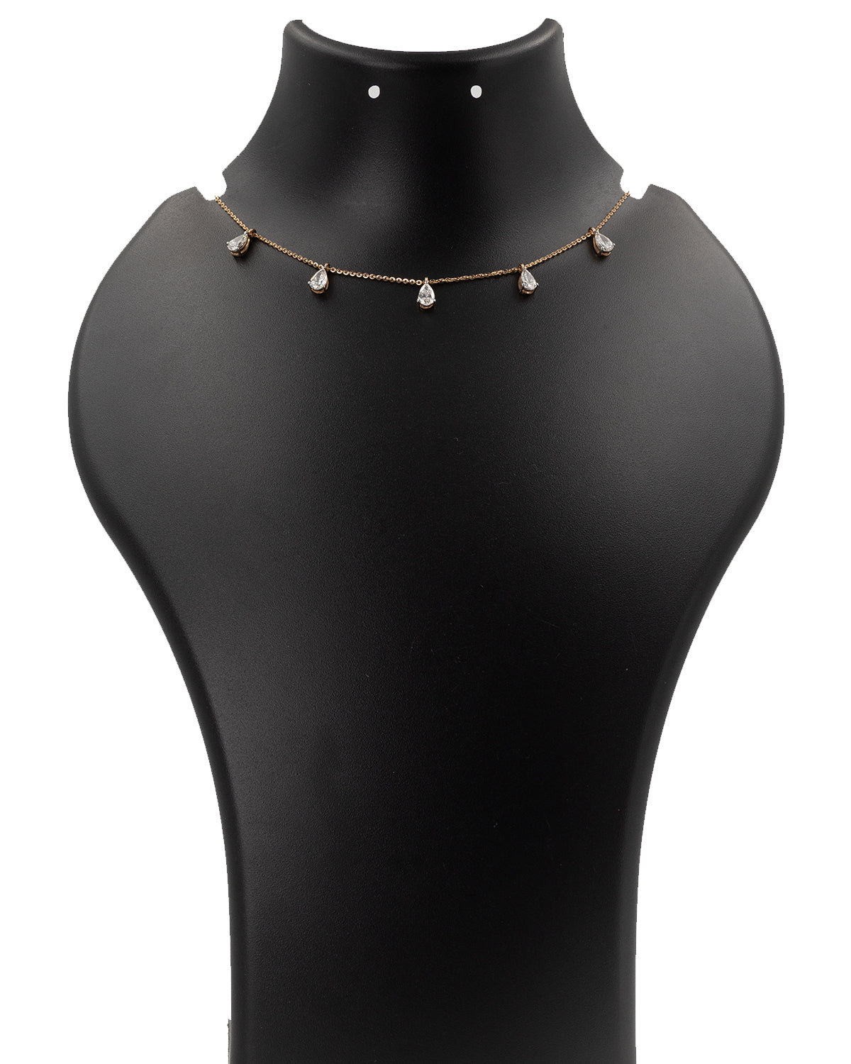 Lab Grown Diamond Pear Cut Dangling Station Necklace
